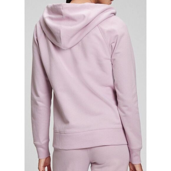 GAP 255045 Women's Sz Small Pale Purple Plum Logo Full Zip Fleece Lined Hoodie - Picture 8 of 8